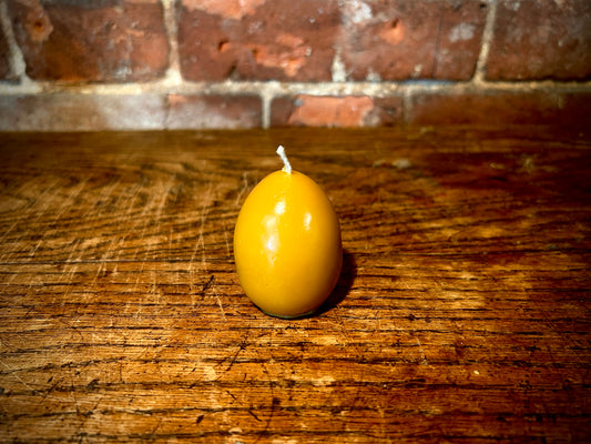 Egg Shaped Pure Beeswax Candle
