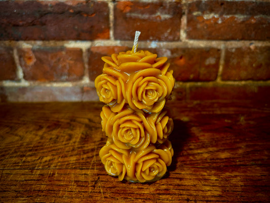 Fading Rose Beeswax Candle